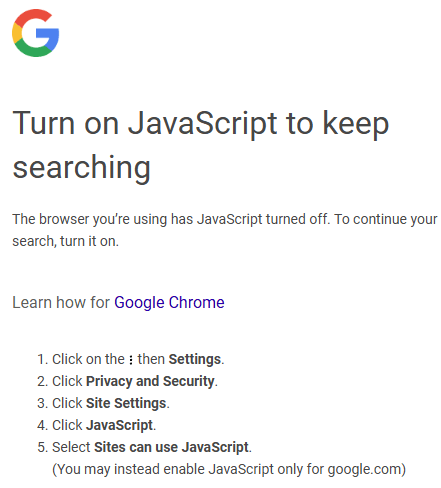 Turn on JavaScript to keep searching